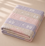 Multicolor House - Crinkled Muslin Baby Blanket